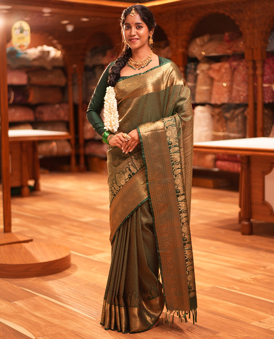 Green Jacquard Saree