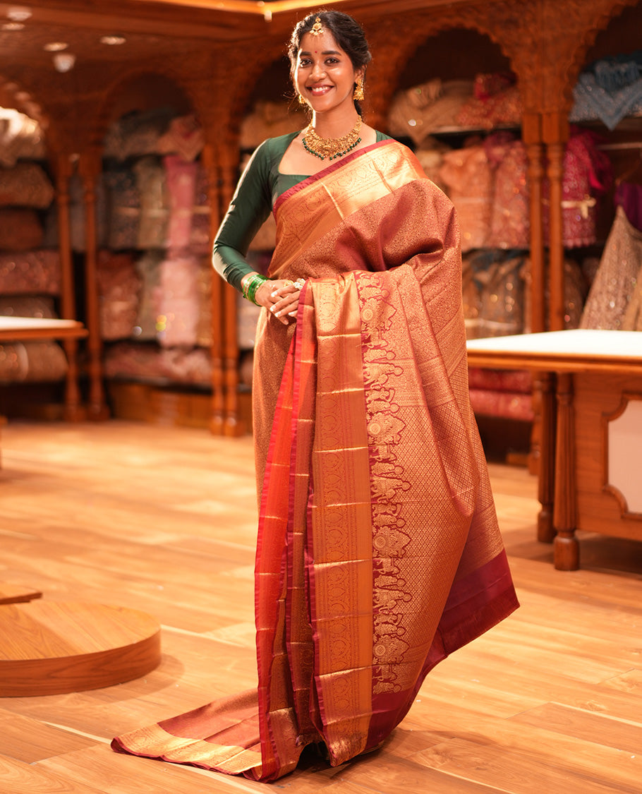 Maroon Budget Saree