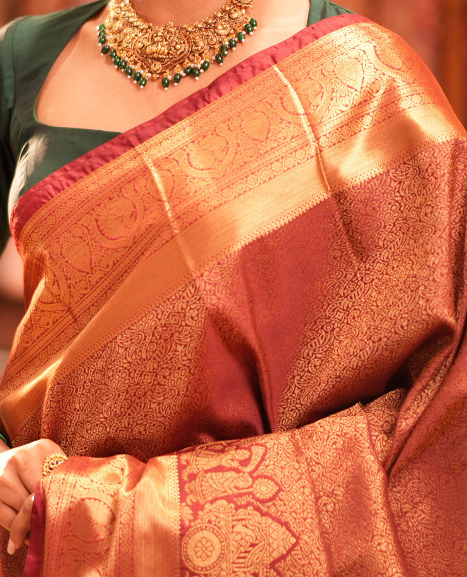 Maroon Budget Saree