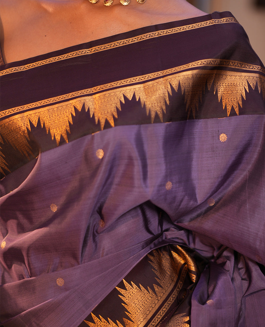 Grey-Brown Vasundhara Silk Saree