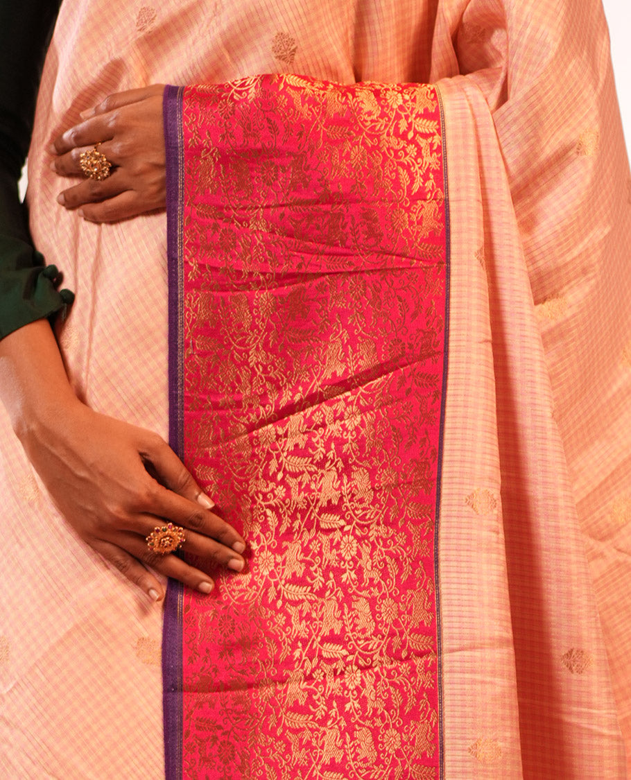 Light Pink Fancy Mysore Silk Saree