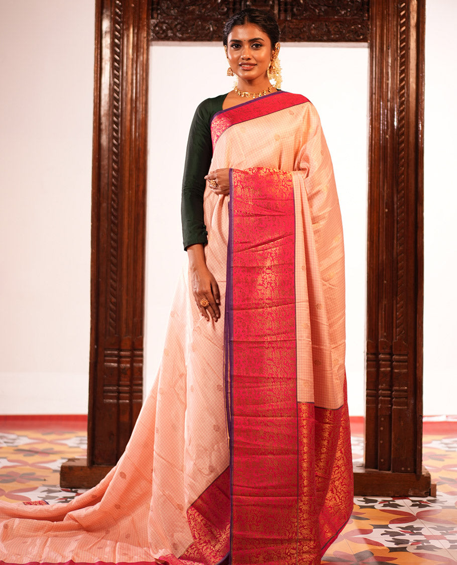 Light Pink Fancy Mysore Silk Saree