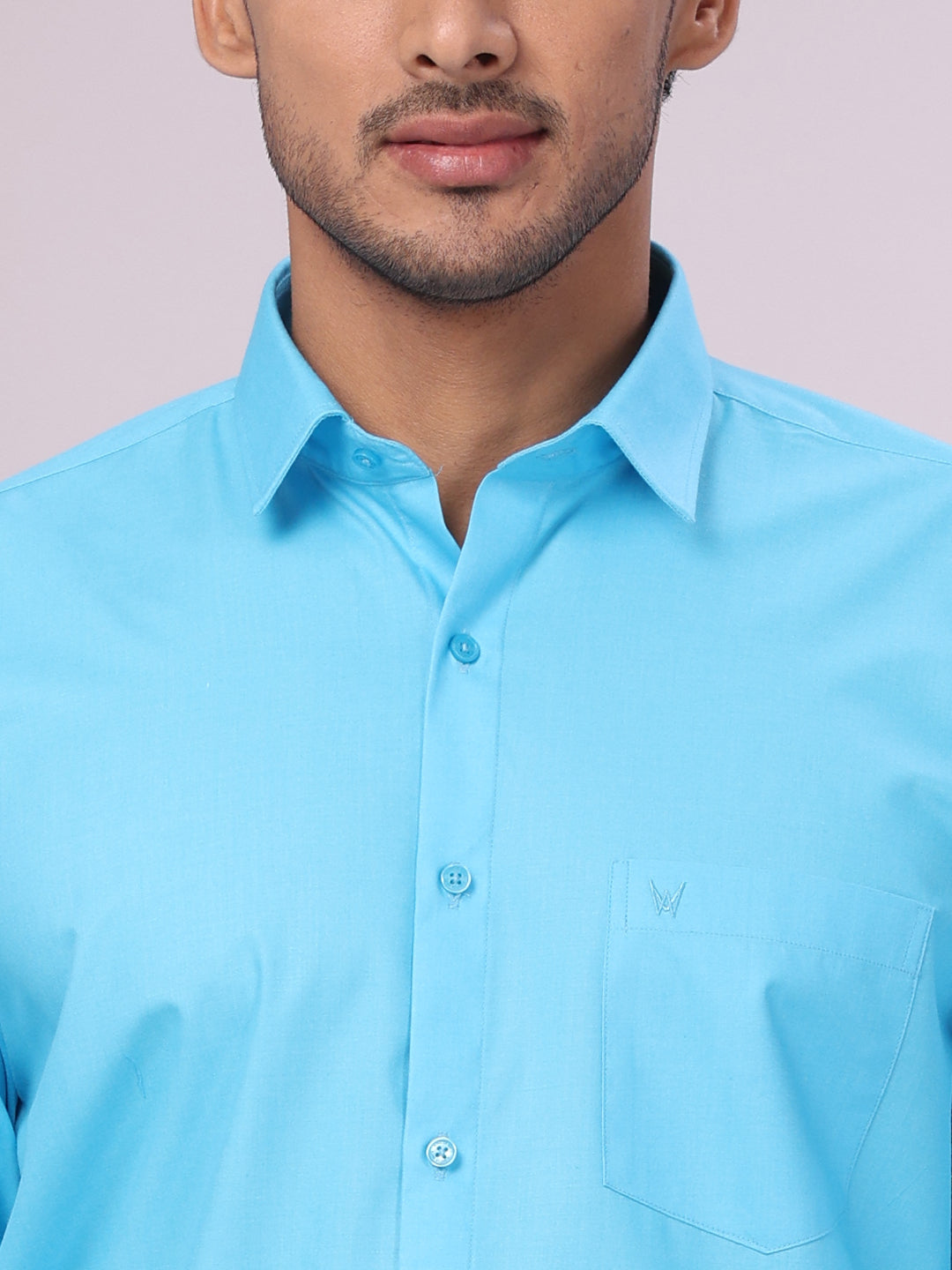 Men's Sky Blue Shirt Casper close view