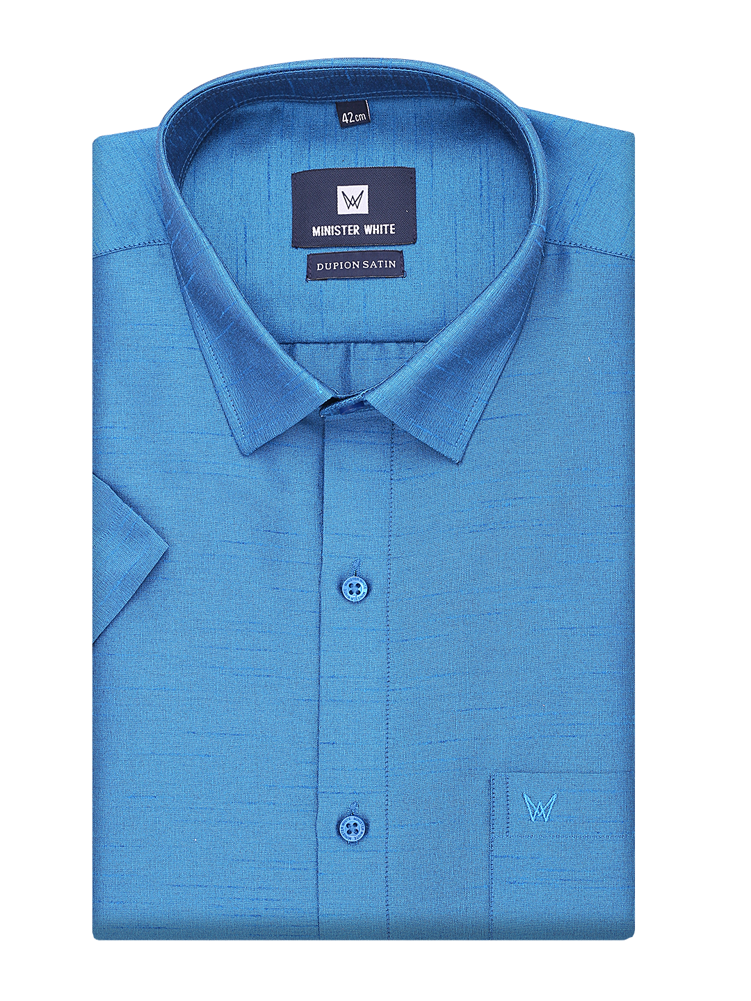 Mens Dupion Satin Regular Fit Royal Blue Colour Shirt