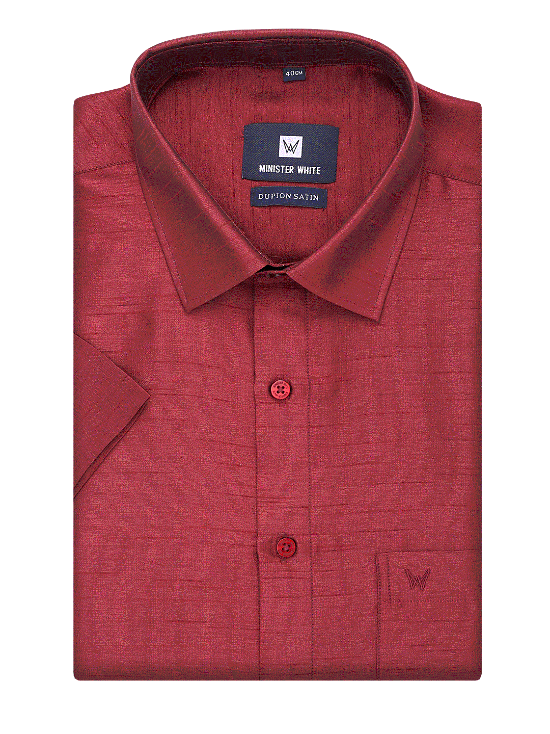 Mens Dupion Satin Regular Fit Maroon Shirt