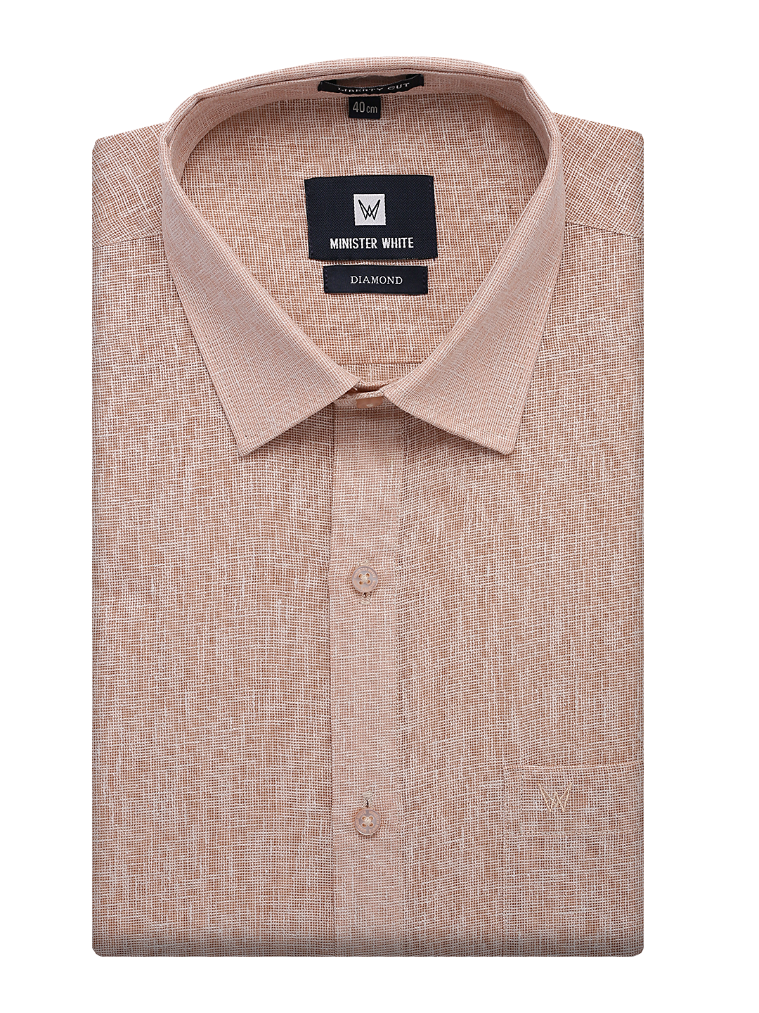 Mens Cotton Rust Colour Regular Fit Shirt Diamond