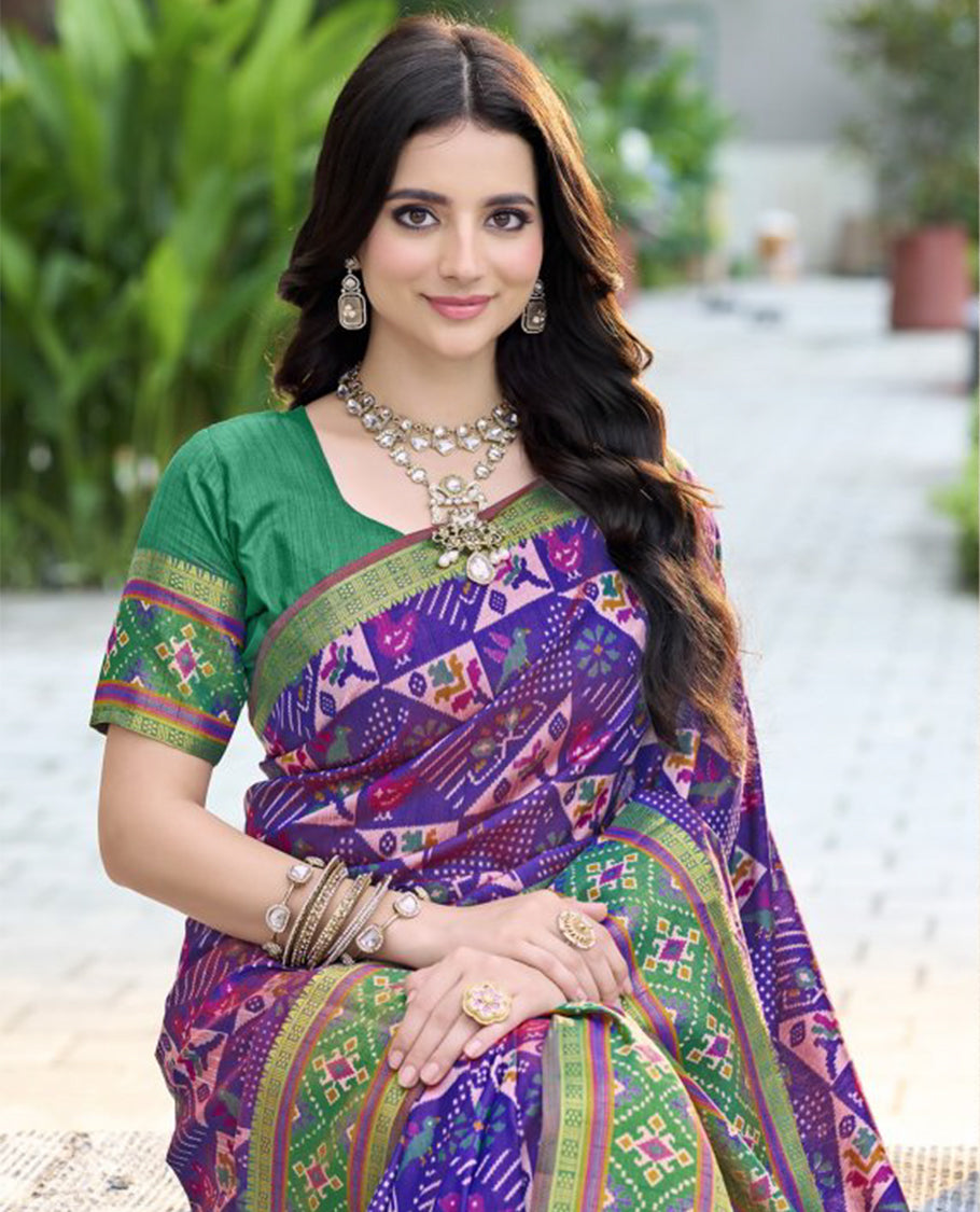 Violet Fancy Raw Silk Designer Catalog Saree