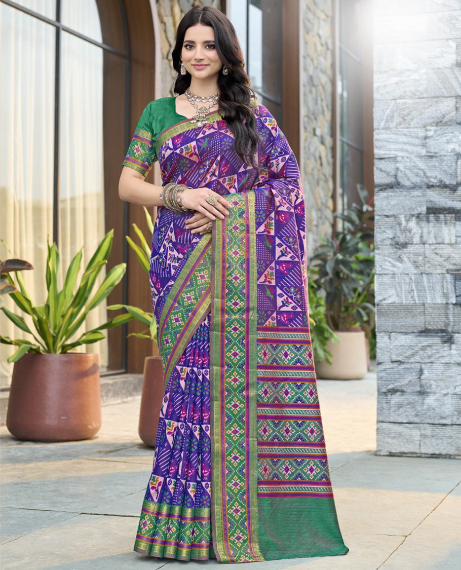 Violet Fancy Raw Silk Designer Catalog Saree