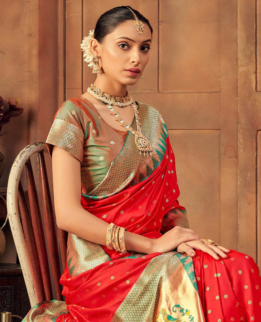 Red Buttas Designer Catalog Saree