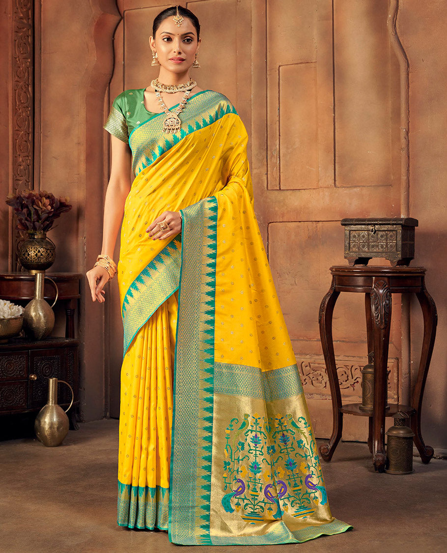 Yellow Buttas Designer Catalog Saree