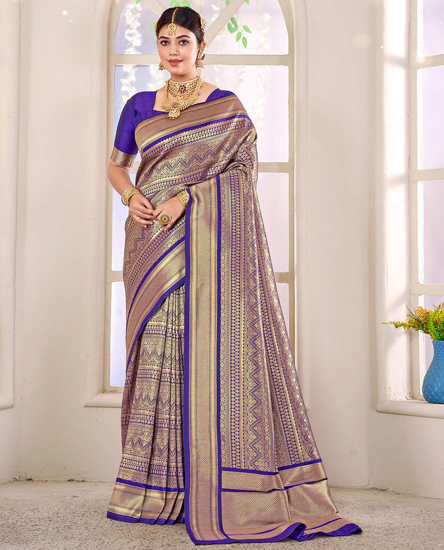 Violet Jacquard Designer Catalog Saree