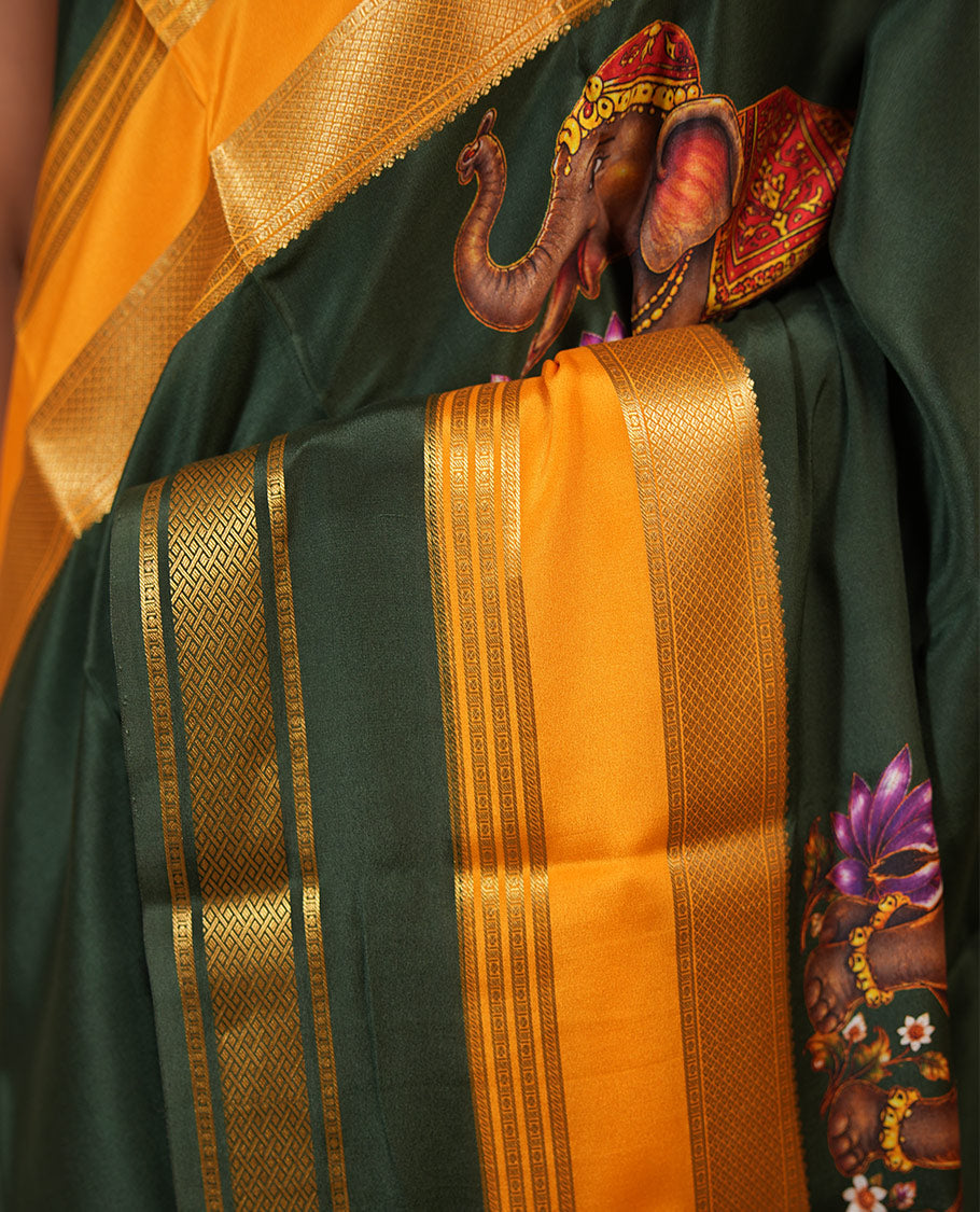 Green Mysore Silk Saree