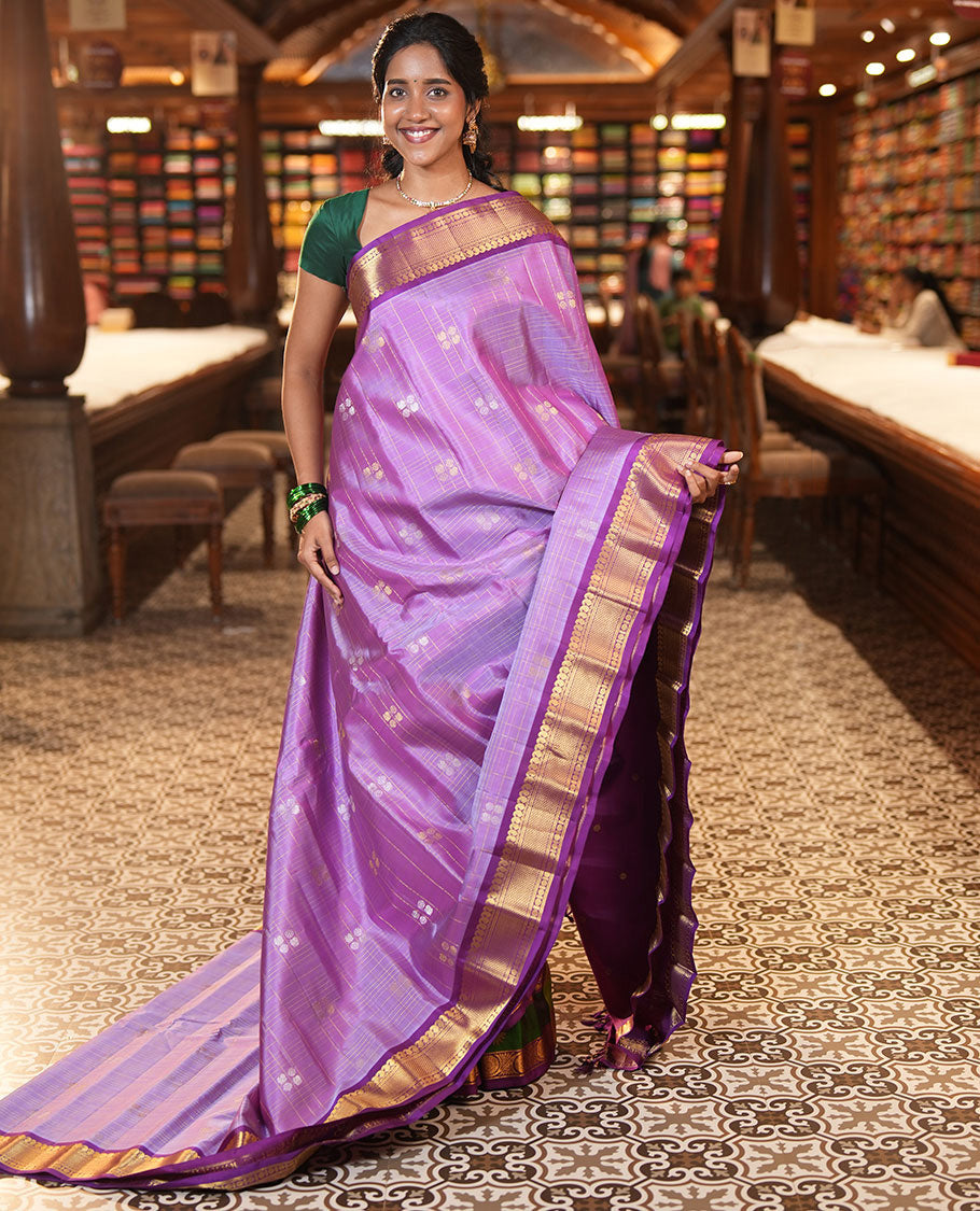 Purple Gadwal Saree