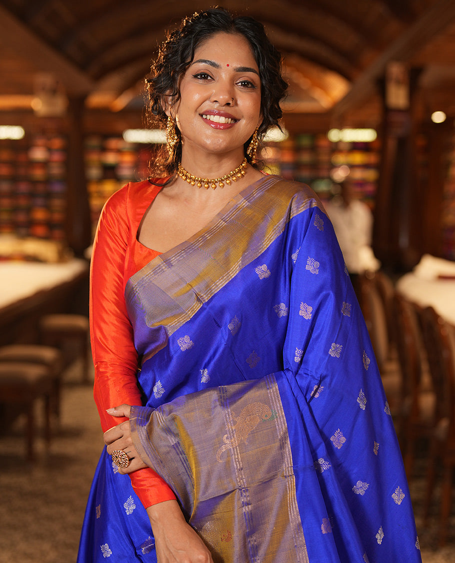 Blue Uppada Silk Saree