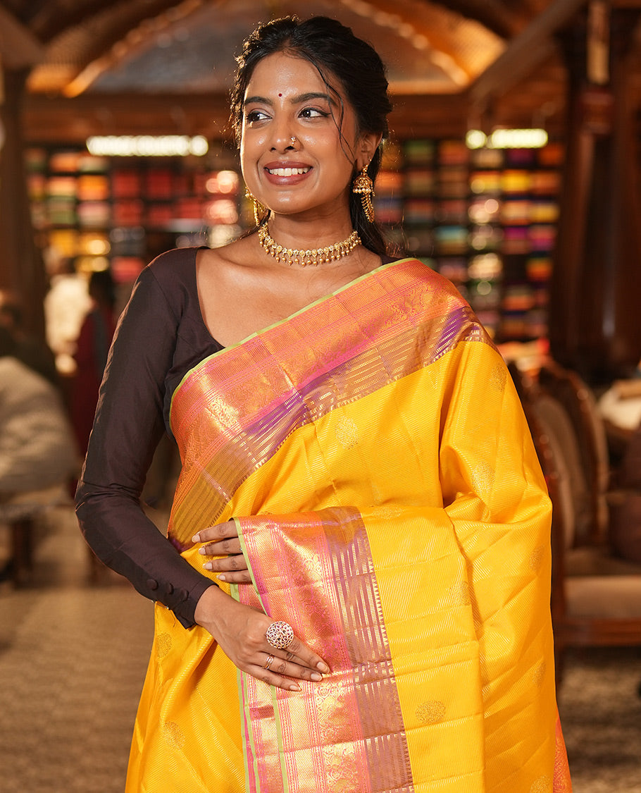 Yellow Kanchi Silk