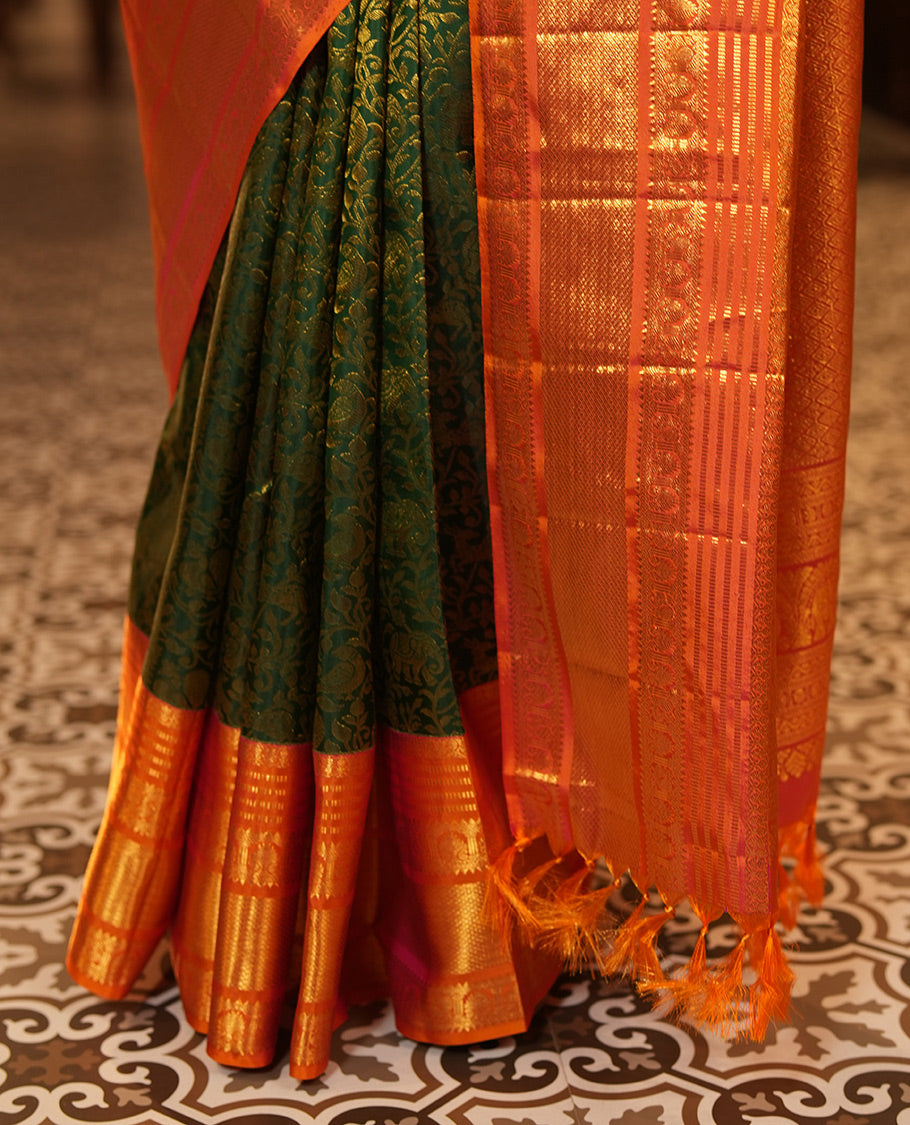 Green Kanchi Silk