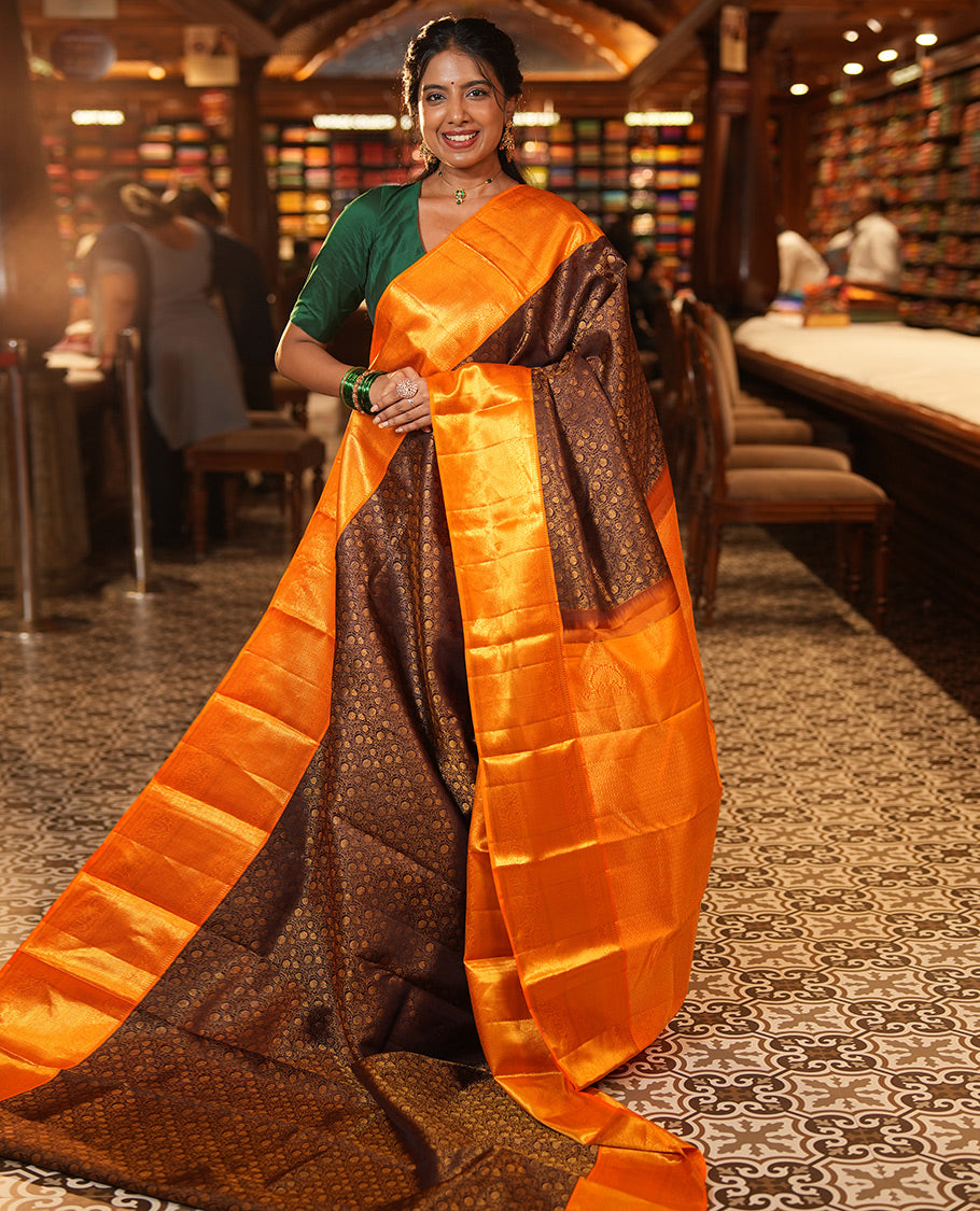Brown Kanchi Silk