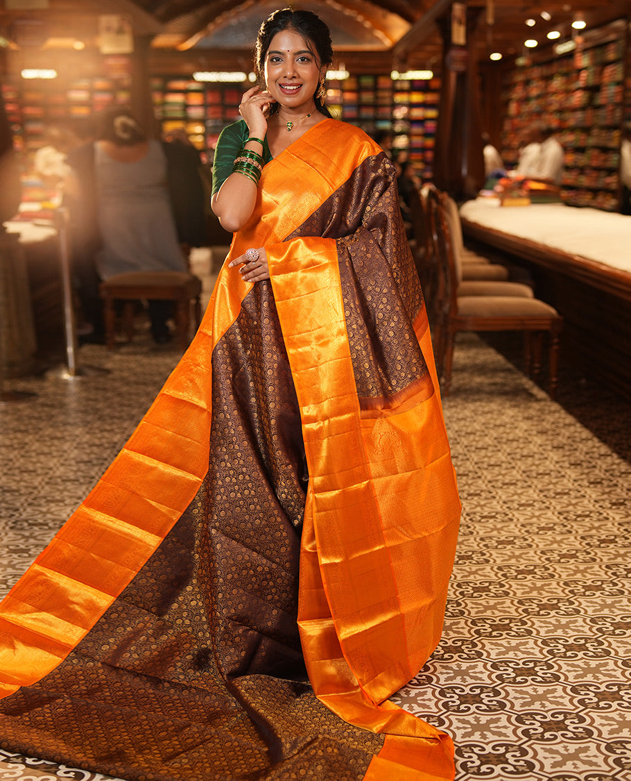 Brown Kanchi Silk