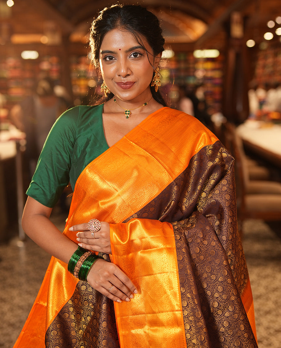 Brown Kanchi Silk
