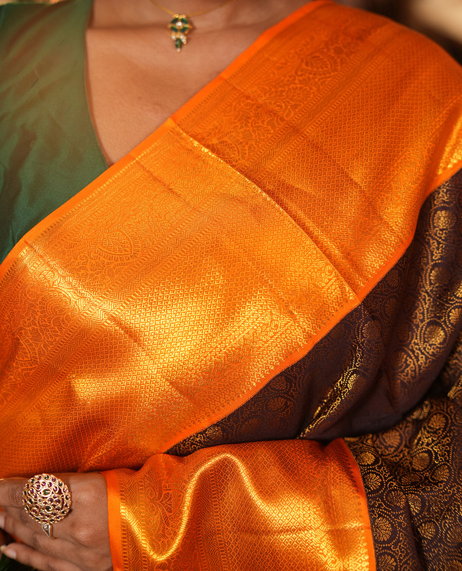 Brown Kanchi Silk