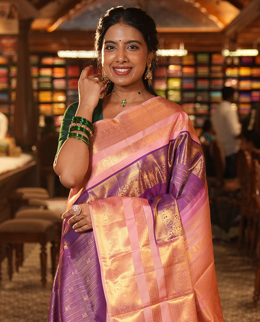 Purple Kanchi Silk