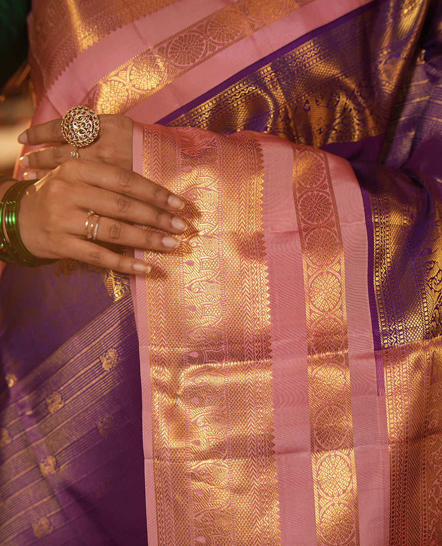 Purple Kanchi Silk