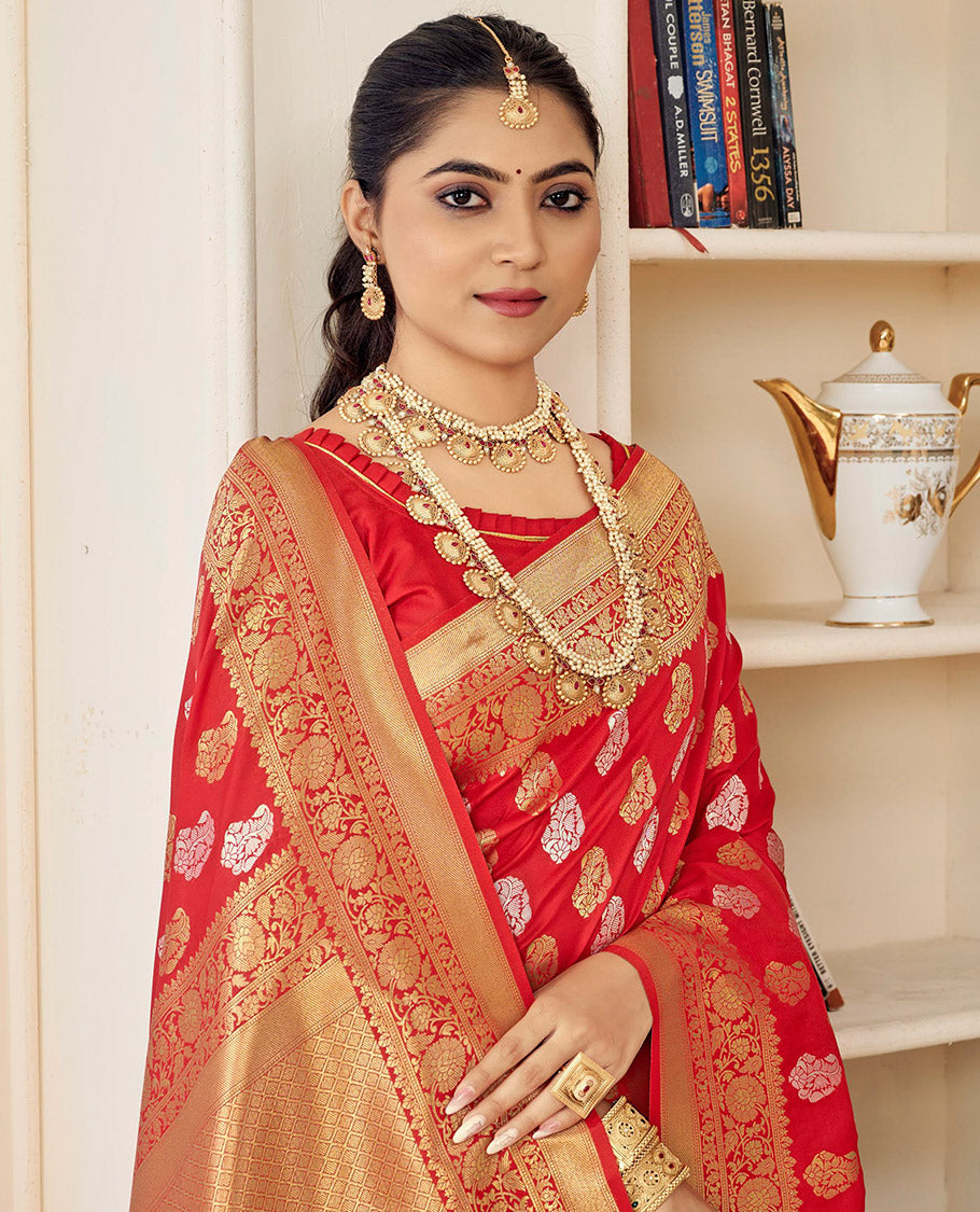 Red Designer Catalog Saree
