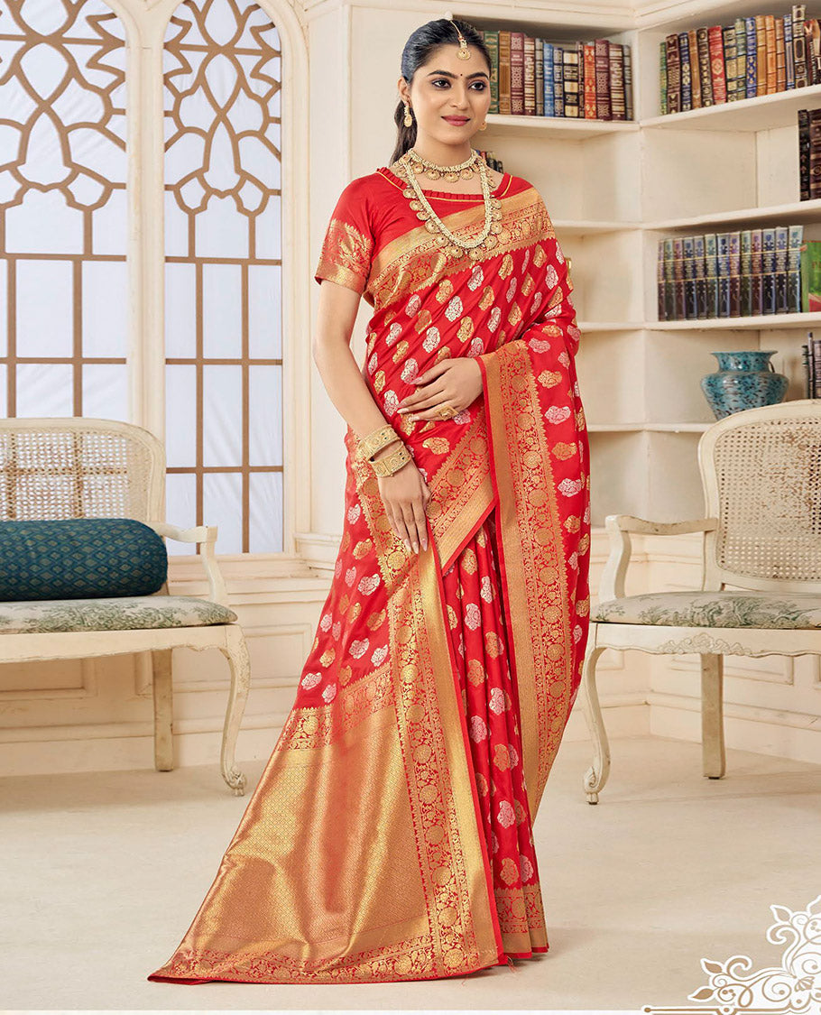 Red Designer Catalog Saree