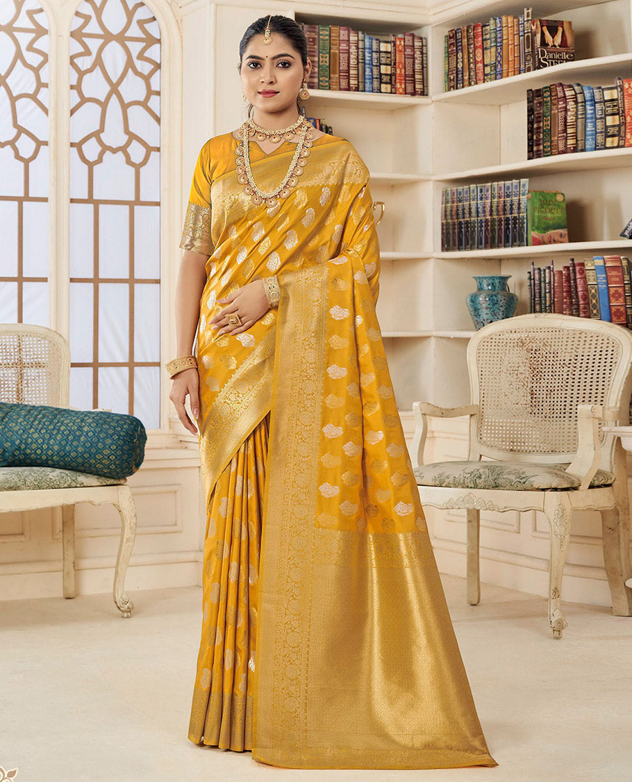Yellow Designer Catalog Saree
