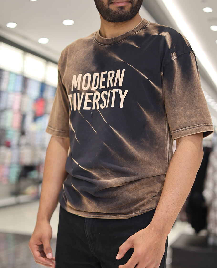 Black Cotton-Blended T-Shirt, Elevated with Typography Print, Comes with a Crew Neck, Half-Sleeves, Oversized Fit, and Long Length
