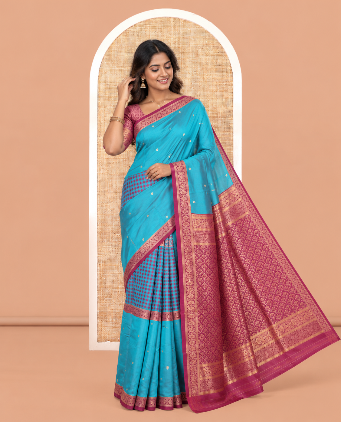 Rama Semi-Soft Silk Saree
