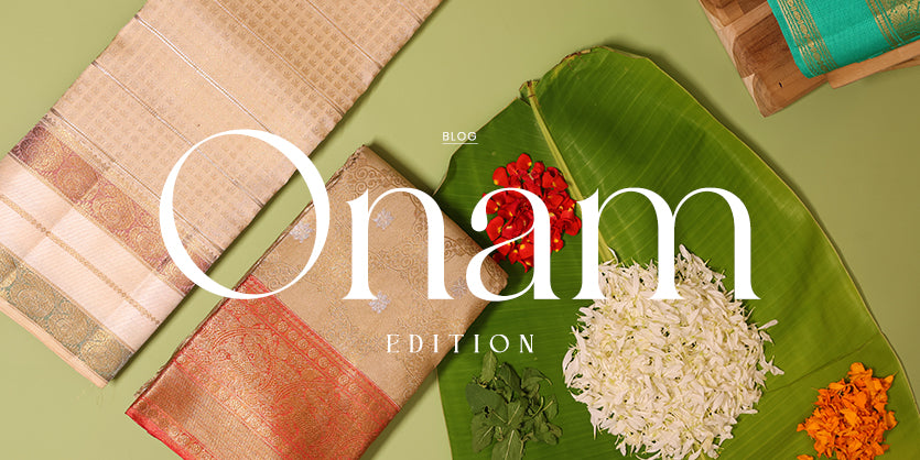 Pothys’ Pon Onam Picks – Onam Sarees that Perfectly Complement Your Pookalam