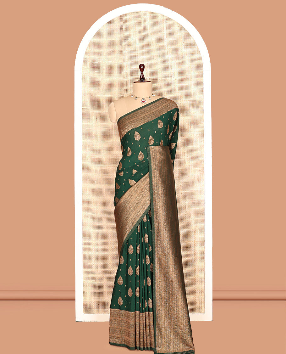 Green Fancy Crepe Saree