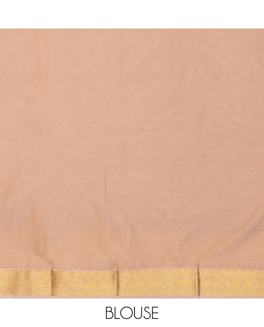 Yellow zari buttas budget silk saree, contrast border, and pallu of traditional zari designs