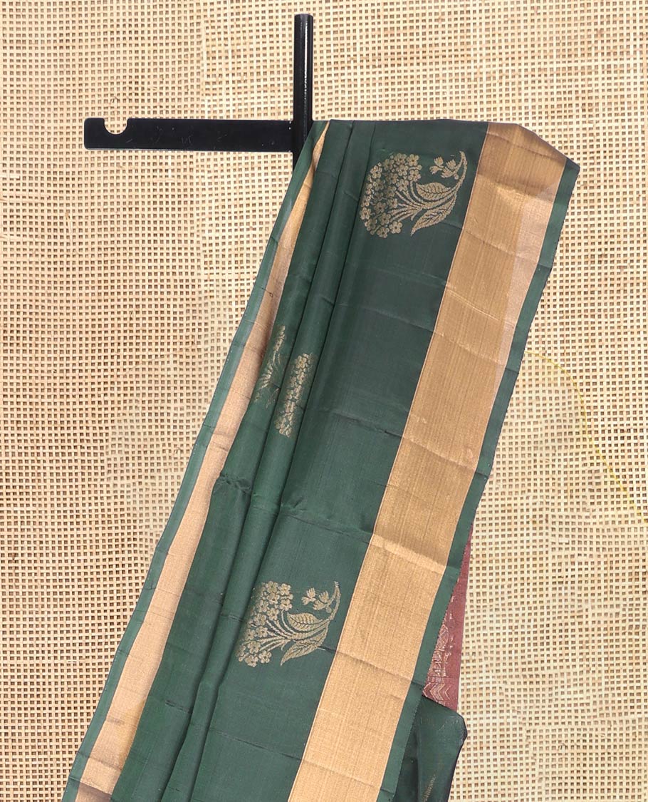 Green Zari Buttas Mayuri Lite Silk Mix Saree