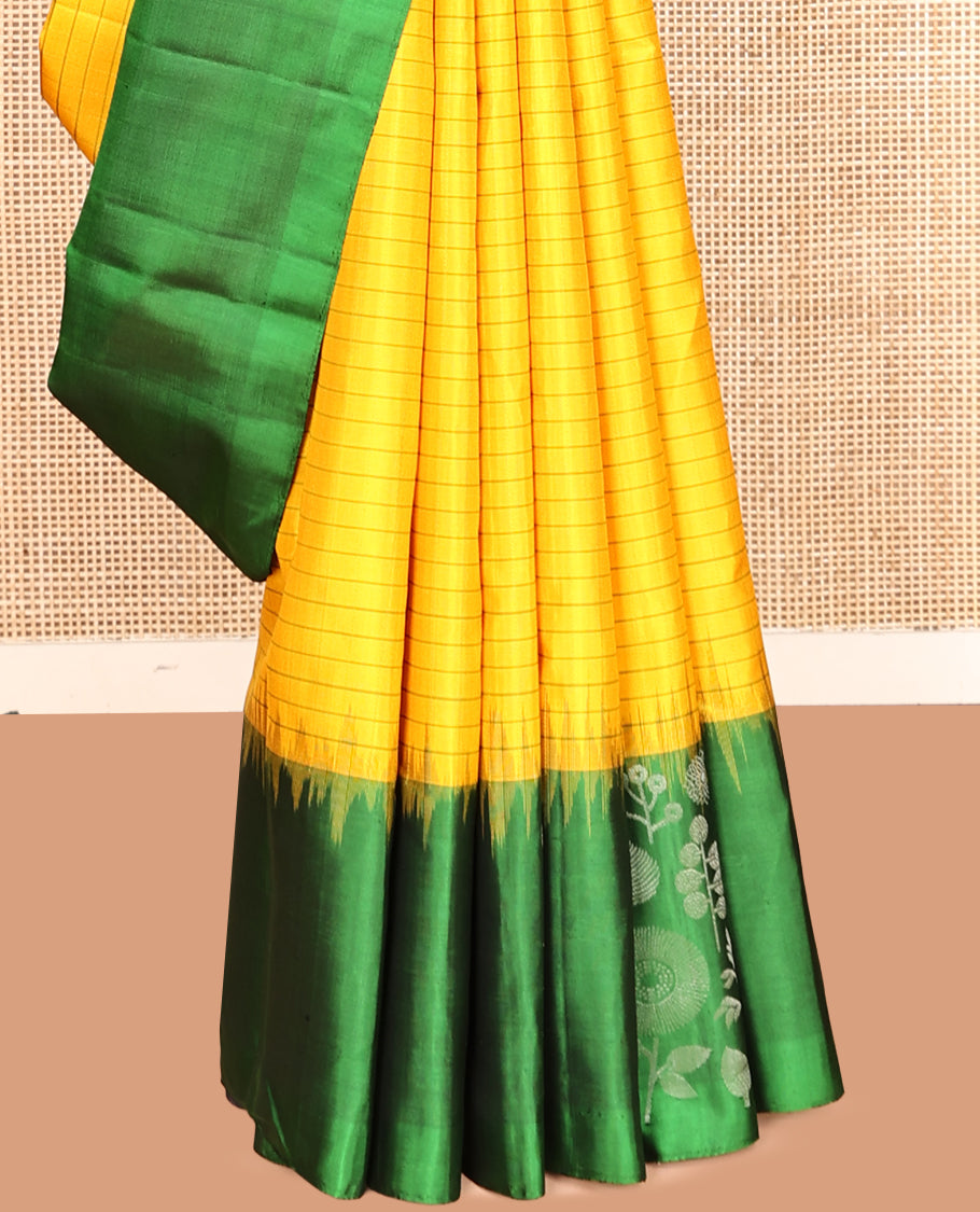 Yellow Mayuri Soft Silk Saree