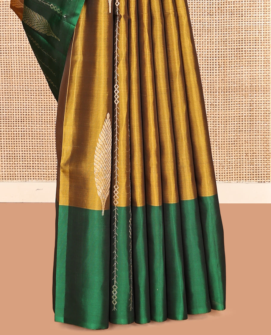 Mustard Mayuri Lite Silk Mix Saree
