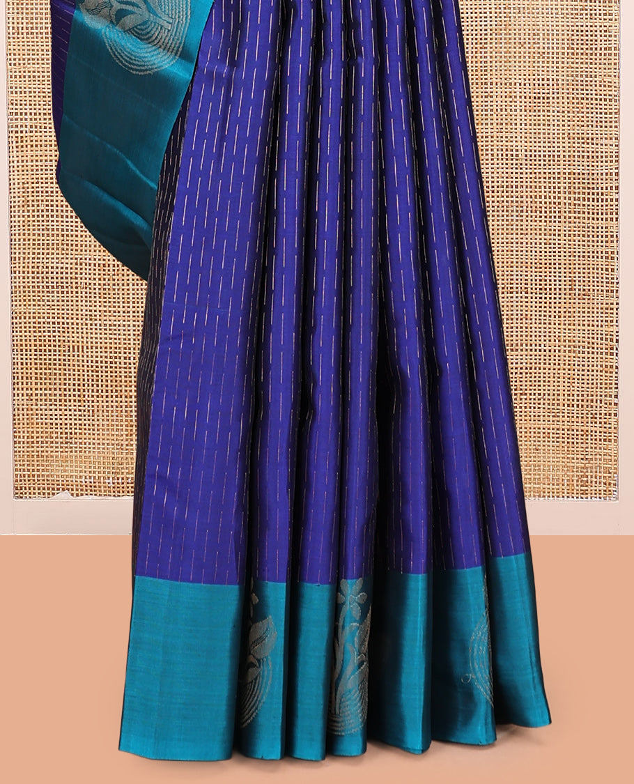 Blue Butta Mayuri Lite Silk Mix Saree