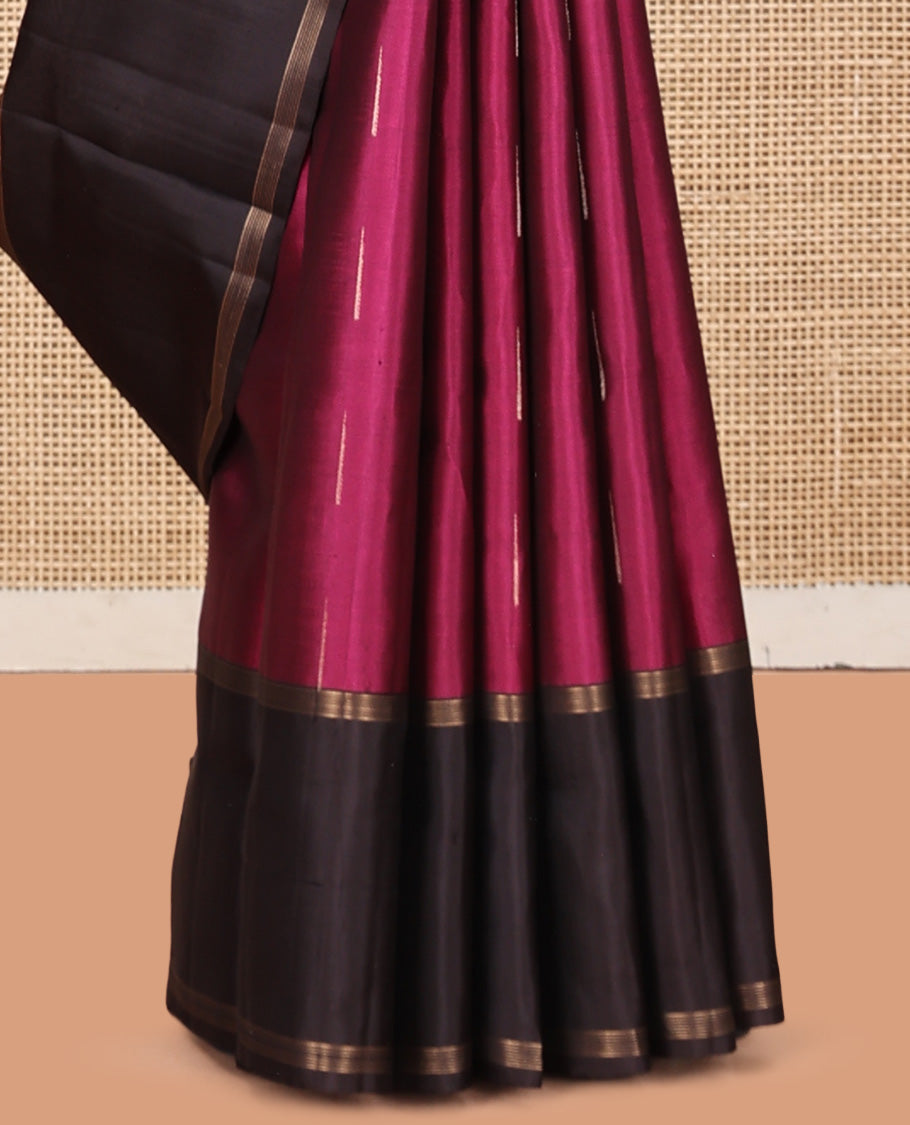 Magenta Mayuri Soft Silk Saree