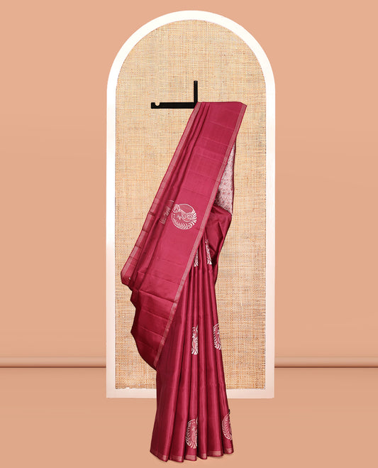 Red Mayuri Soft Silk Saree