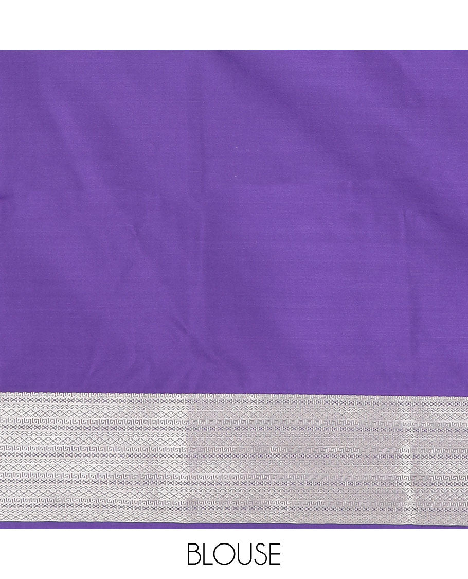 Peach zari design soft silk saree, contrast traditional zari design border, and a zari-rich jaal pallu