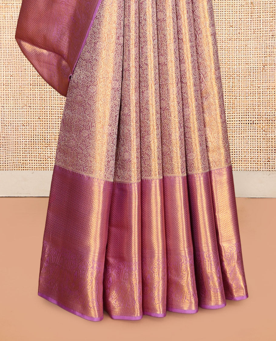 Pink Kanchipuram Tissue Silk Saree