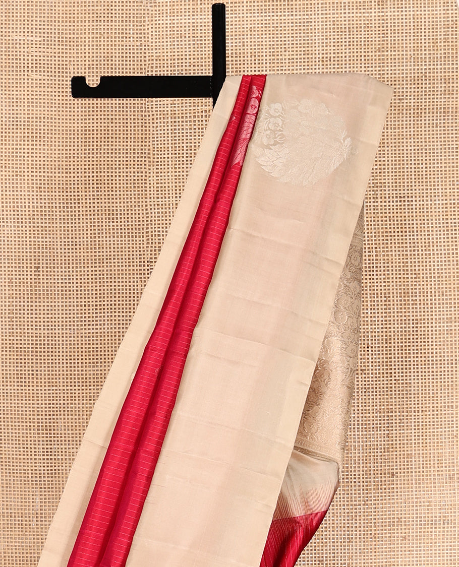 Red Mayuri Soft Silk Saree