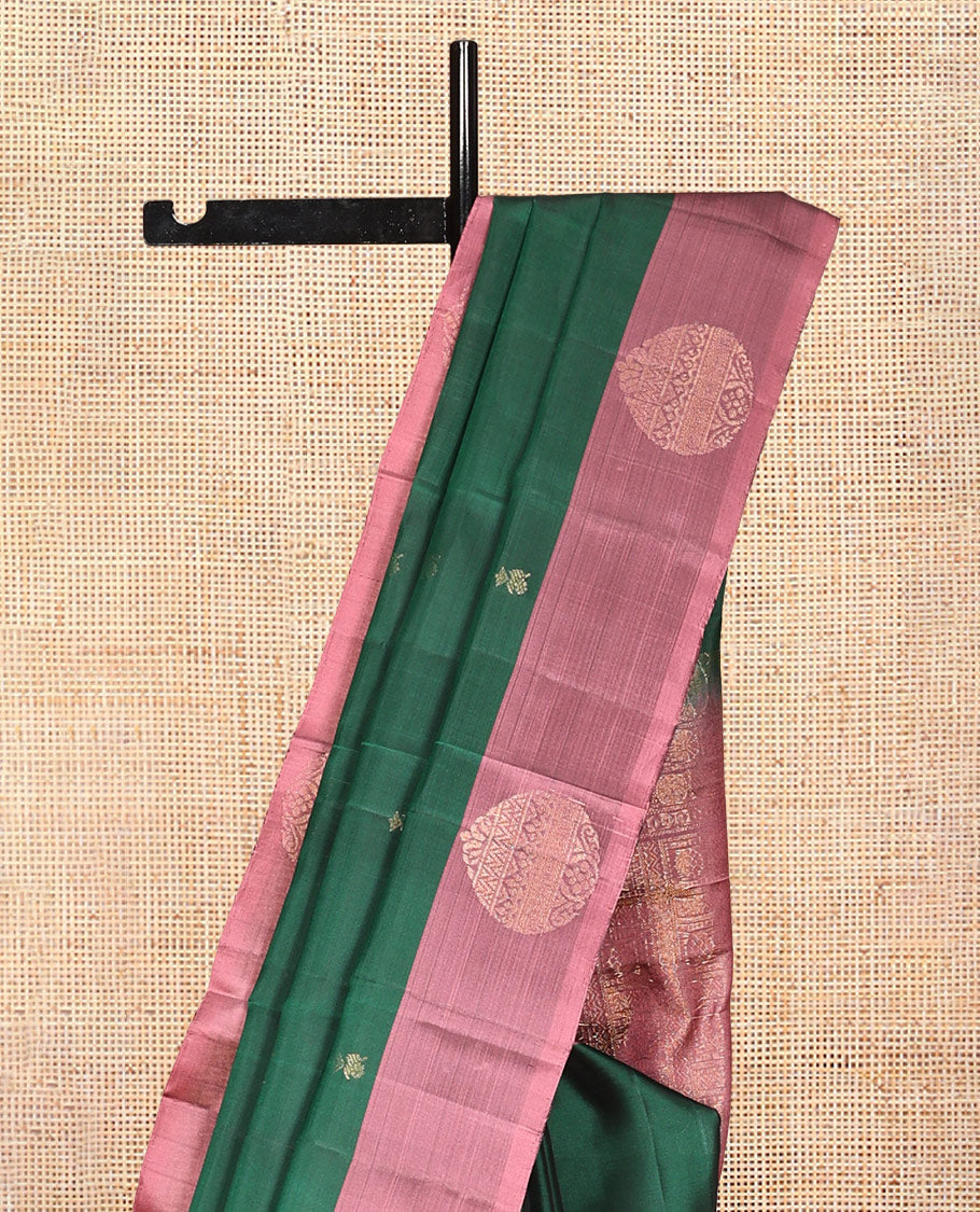 Green Mayuri Lite Silk Mix Saree
