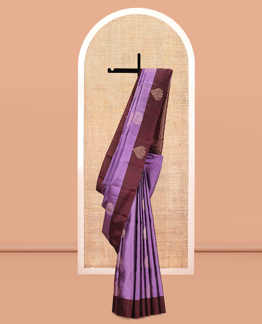 Lilac Butta Mayuri Lite Silk Mix Saree
