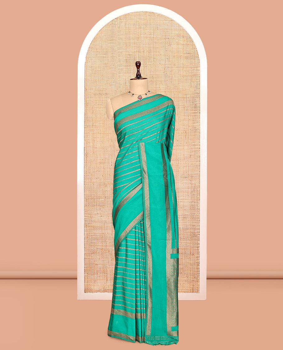 Green Fancy Crepe Saree