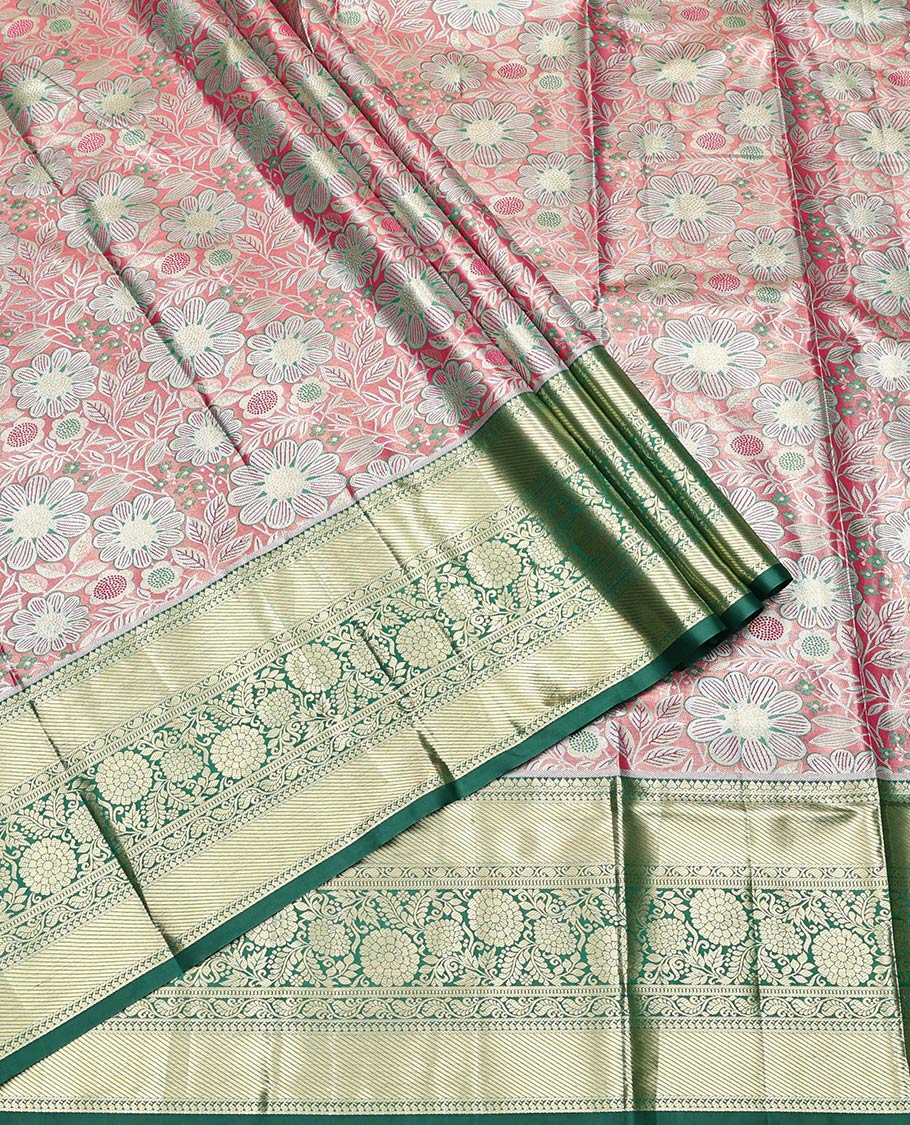 Pink Art Silk Half-Saree