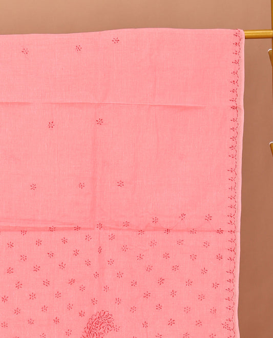 Pink Lucknowi Chikankari Saree