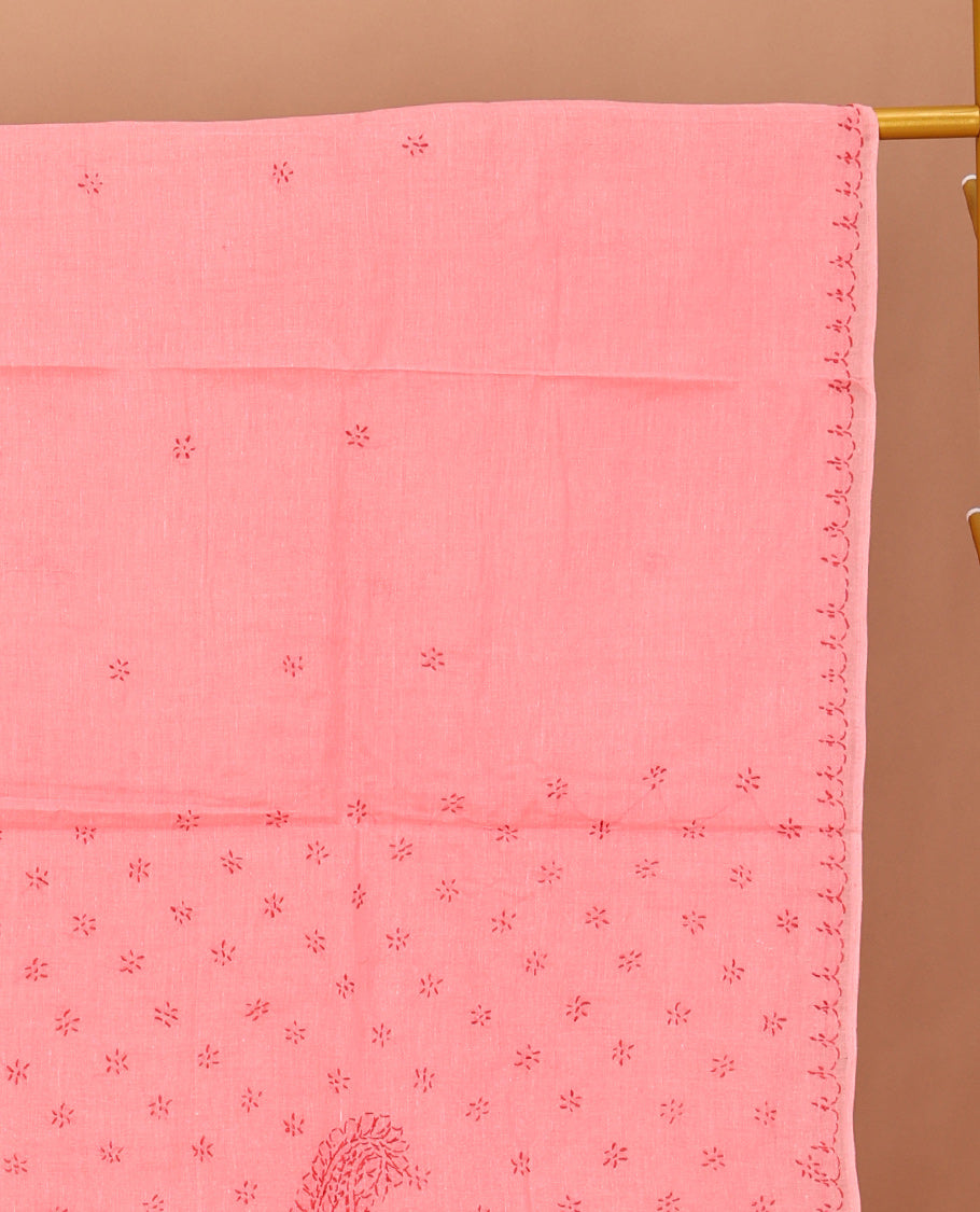 Pink Lucknowi Chikankari Saree
