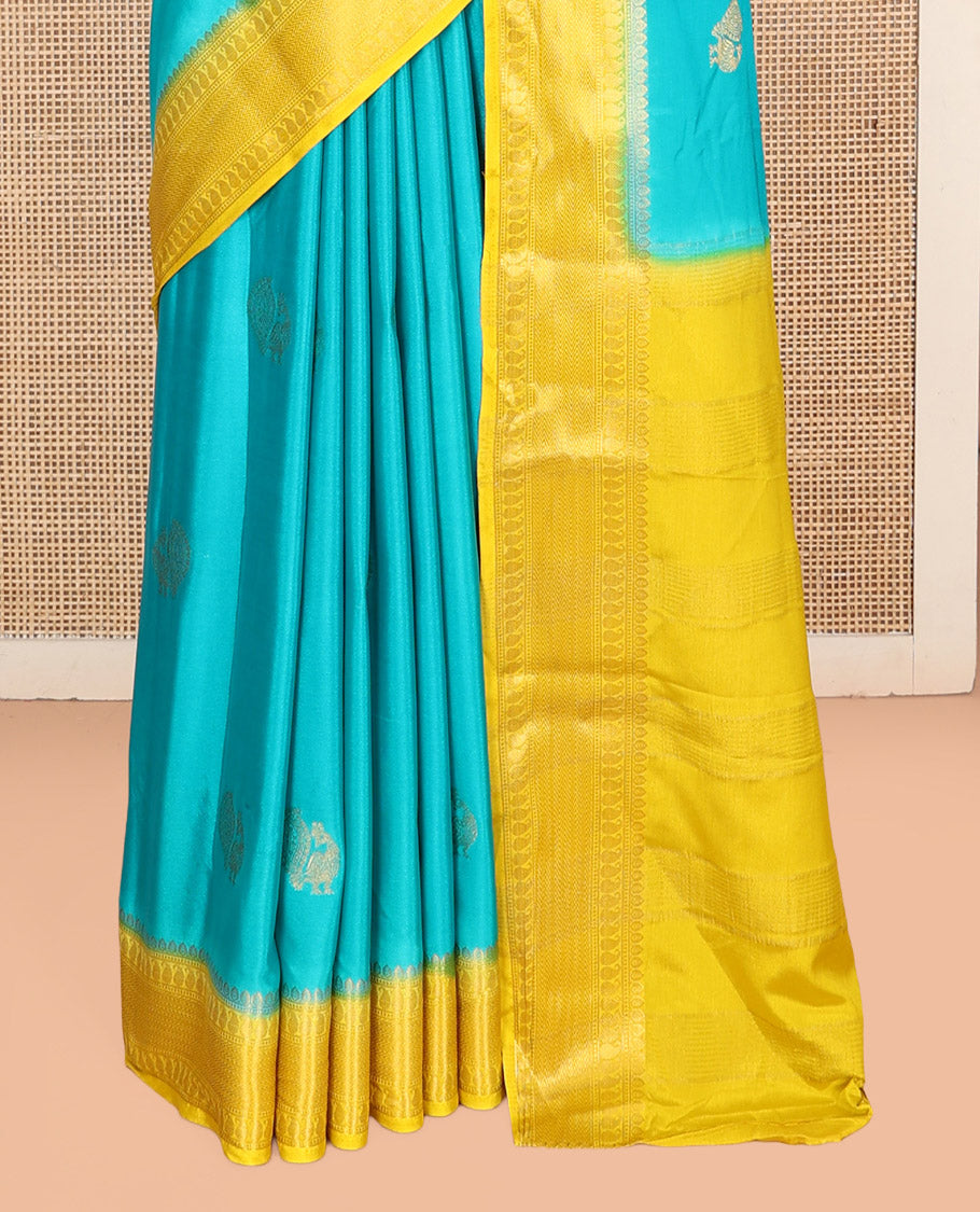 Blue Buttas Mysore Silk Saree
